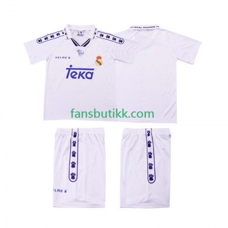 Fotballdrakt Real Madrid Barn Retro Hjemmetrøye 1994 1996 Kortermet